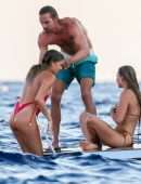 Margot Robbie Booty in Bikini on a Yacht in Spain