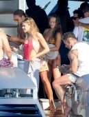 Margot Robbie Booty in Bikini on a Yacht in Spain