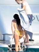 Margot Robbie Booty in Bikini on a Yacht in Spain
