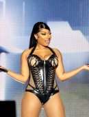 Megan Thee Stallion Cleavage while Performing Live at Reading Festival 2022