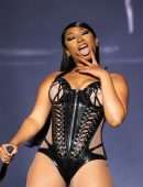 Megan Thee Stallion Cleavage while Performing Live at Reading Festival 2022