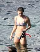 Nina Agdal Booty in Bikini on a Beach in Mykonos
