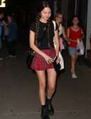 Olivia Rodrigo Leggy in Skirt Outside the Electric Lady Studio in NYC