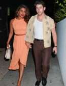 Priyanka Chopra with Nick Jonas at Catch Steak LA in Los Angeles
