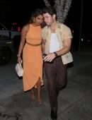 Priyanka Chopra with Nick Jonas at Catch Steak LA in Los Angeles
