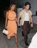 Priyanka Chopra with Nick Jonas at Catch Steak LA in Los Angeles