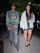 Rihanna Shows Leggy in Black Dress at Emilio’s Ballato Restaurant in New York