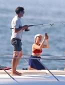 Scarlett Johannson Booty on a Boat in Swimwear at the Hamptons
