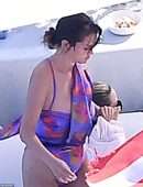 Selena Gomez Booty in Swimsuit on a Boat in Italy