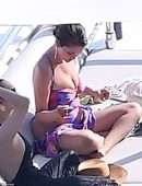 Selena Gomez Booty in Swimsuit on a Boat in Italy