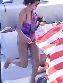 Selena Gomez Booty in Swimsuit on a Boat in Italy