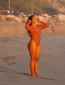 Sienna Gomez Booty Posing with New Swim Line in Malibu