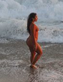 Sienna Gomez Booty Posing with New Swim Line in Malibu