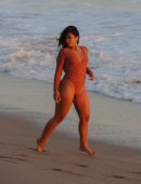 Sienna Gomez Booty Posing with New Swim Line in Malibu