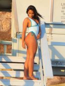 Sienna Gomez Booty Posing with New Swim Line in Malibu