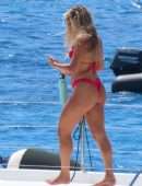 Sophia Buxton with Antigoni Buxton on the Catamaran in Mykonos