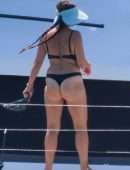 Sophia Buxton with Antigoni Buxton on the Catamaran in Mykonos