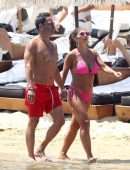 Teresa Giudice in Bikini and her Husband Luis Ruelas in Mykonos