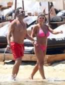Teresa Giudice in Bikini and her Husband Luis Ruelas in Mykonos