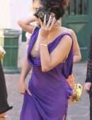 Vanessa Hudgens Wardrobe Malfunction, Nipslip Out in Capri
