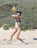 Alessandra Ambrosio Booty in Bikini on the Beach in Malibu