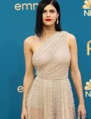 Alexandra Daddario in Sheer Dress at 74th Annual Primetime Emmy Awards in Los Angeles