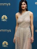 Alexandra Daddario in Sheer Dress at 74th Annual Primetime Emmy Awards in Los Angeles