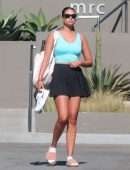 April Love Geary Out for Tennis Class in Malibu