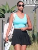 April Love Geary Out for Tennis Class in Malibu