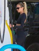 Candice Swanepoel at a Gas Station in Miami