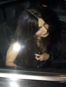 Emily Ratajkowski in Black Dress at Versace After Party in Milan