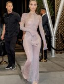 Kim Kardashian Booty in a Long Dress at Fendi Fashion Show in New York