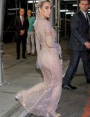 Kim Kardashian Booty in a Long Dress at Fendi Fashion Show in New York