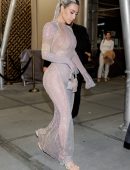 Kim Kardashian Booty in a Long Dress at Fendi Fashion Show in New York
