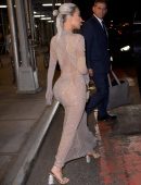 Kim Kardashian Booty in a Long Dress at Fendi Fashion Show in New York