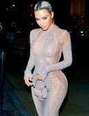 Kim Kardashian Booty in a Long Dress at Fendi Fashion Show in New York