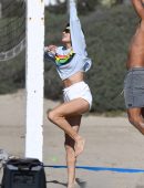 Alessandra Ambrosio Seen at a Beach in Santa Monica