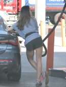 Alison Brie Getting Gas in Los Feliz, California