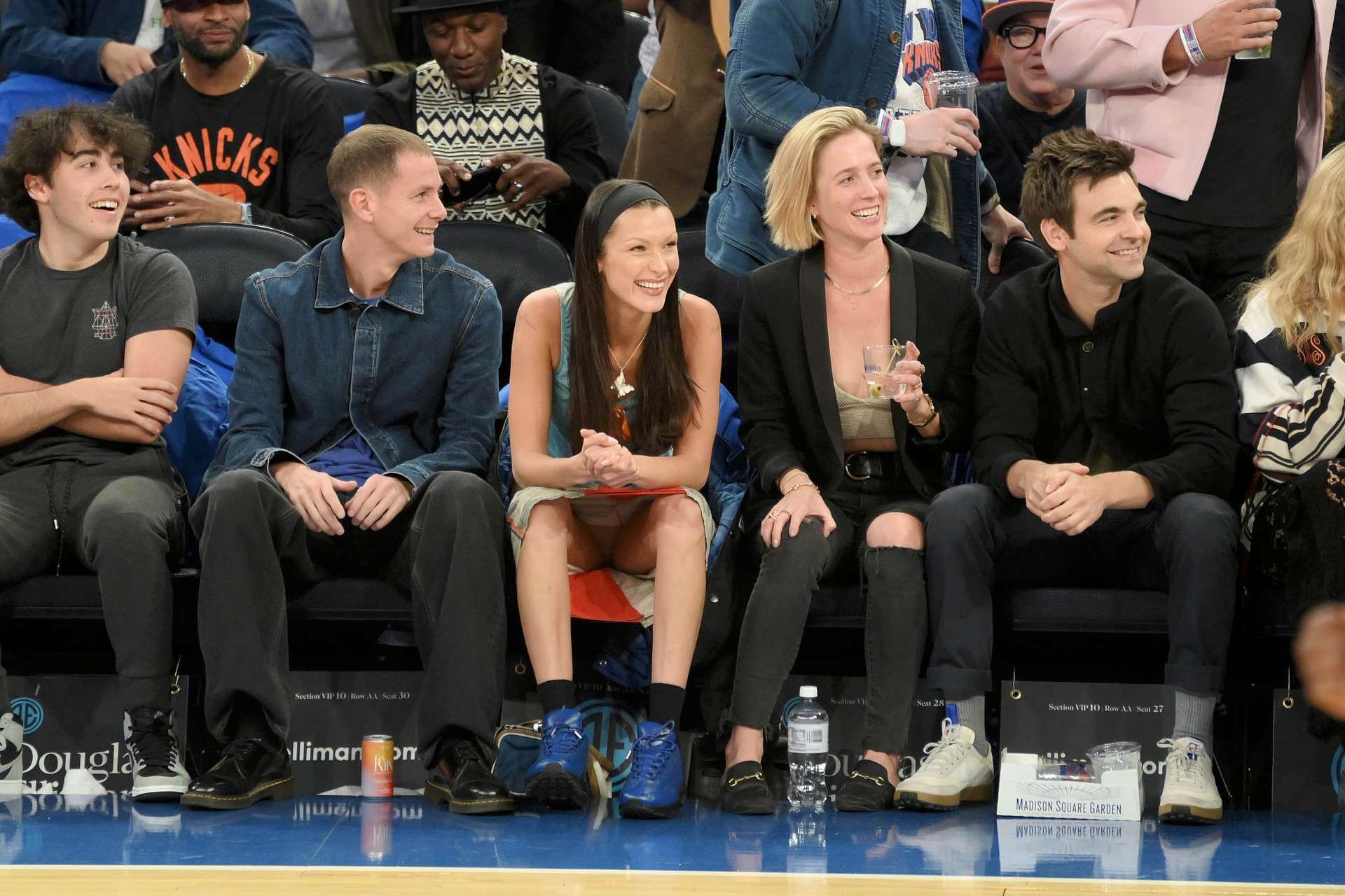Bella Hadid Upskirt at Madison Square Garden in New York