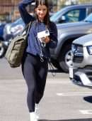 Charli D’Amelio in Leggings at the DWTS Studios in Los Angeles