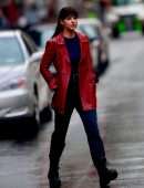 Dakota Johnson on the Set of Madame Web in New York