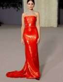 Eiza Gonzalez in Red Dress at 2nd Annual Academy Museum Gala in Los Angeles