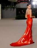 Eiza Gonzalez in Red Dress at 2nd Annual Academy Museum Gala in Los Angeles