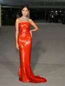 Eiza Gonzalez in Red Dress at 2nd Annual Academy Museum Gala in Los Angeles