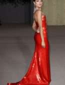 Eiza Gonzalez in Red Dress at 2nd Annual Academy Museum Gala in Los Angeles