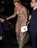 Florence Pugh in Transparent Dress at Valentino Dinner in Paris