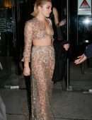 Florence Pugh in Transparent Dress at Valentino Dinner in Paris