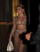 Florence Pugh in Transparent Dress at Valentino Dinner in Paris
