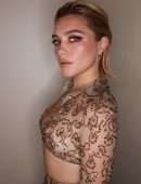 Florence Pugh in Transparent Dress at Valentino Dinner in Paris
