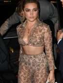 Florence Pugh in Transparent Dress at Valentino Dinner in Paris